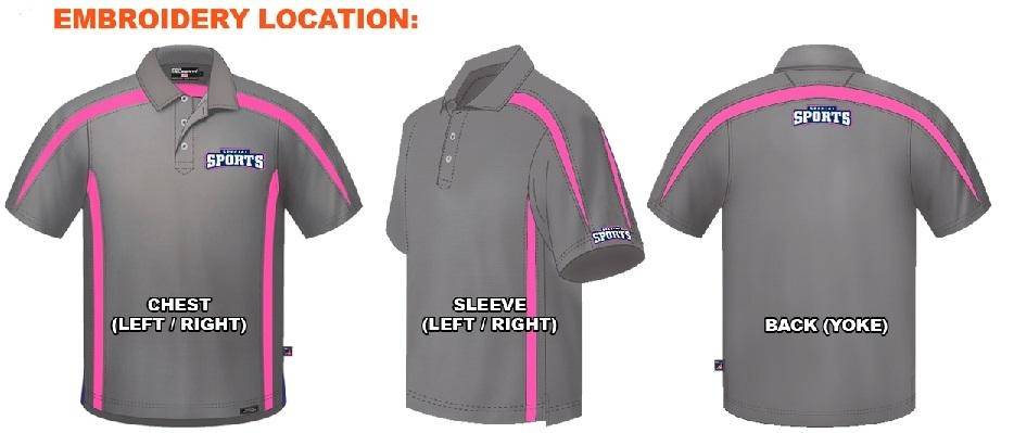 logo location on shirts Polo shirts embroidery location guide